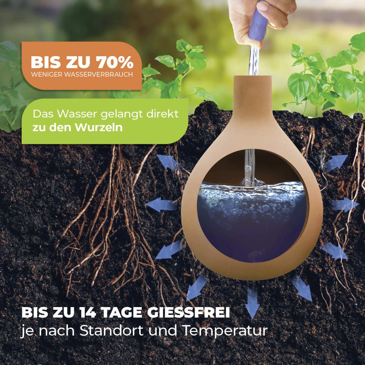 BioGreen Pflanzenbewässerung Olla Hydro Max XS 180 ml