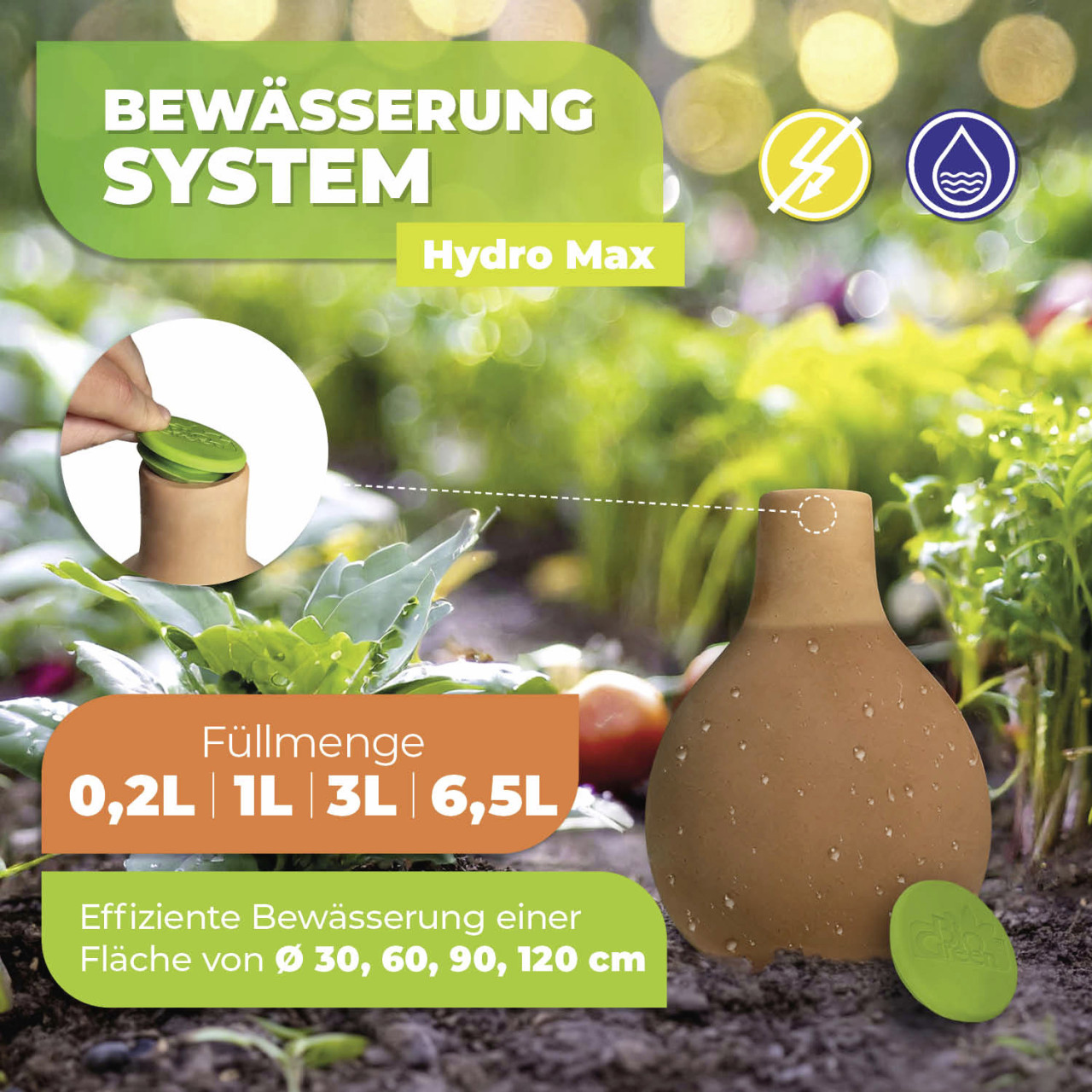 BioGreen Pflanzenbewässerung Olla Hydro Max XS 180 ml Bild 2
