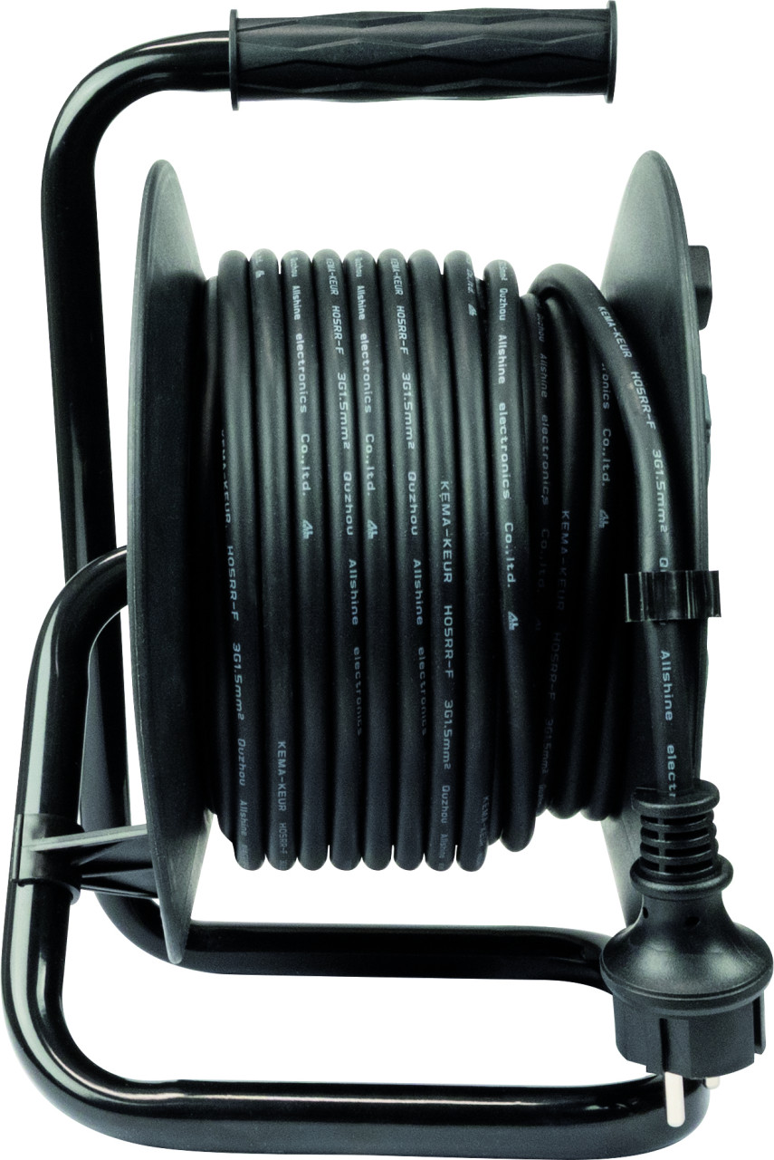 Hardmann Kabeltrommel Außen 20m H05RR-F 3G 1,5mm² schwarz 3x Schutzkontaktstecker Bild 2