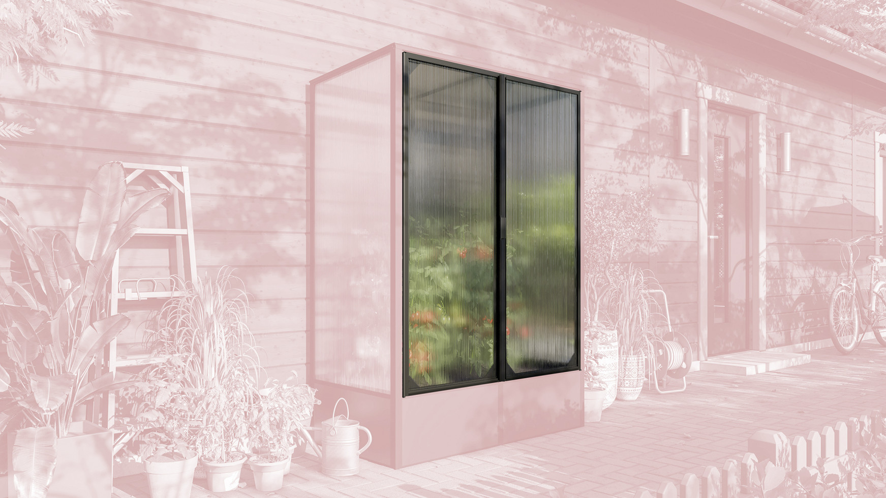 Vitavia Tür für Tomatenhaus Napoli 900 HKP 4 mm schwarz 119,7 x 149 cm Bild 2