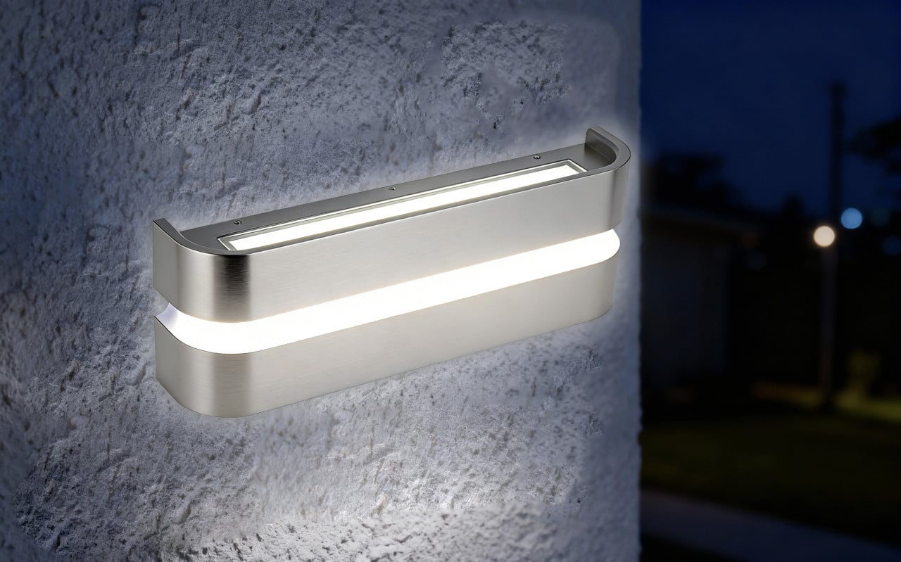 LED-Außenleuchte Java III 11x35 cm silber neutralweiß Bild 2