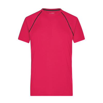 Herren Fitness Shirt JN496, hellpink/titan, Größe M