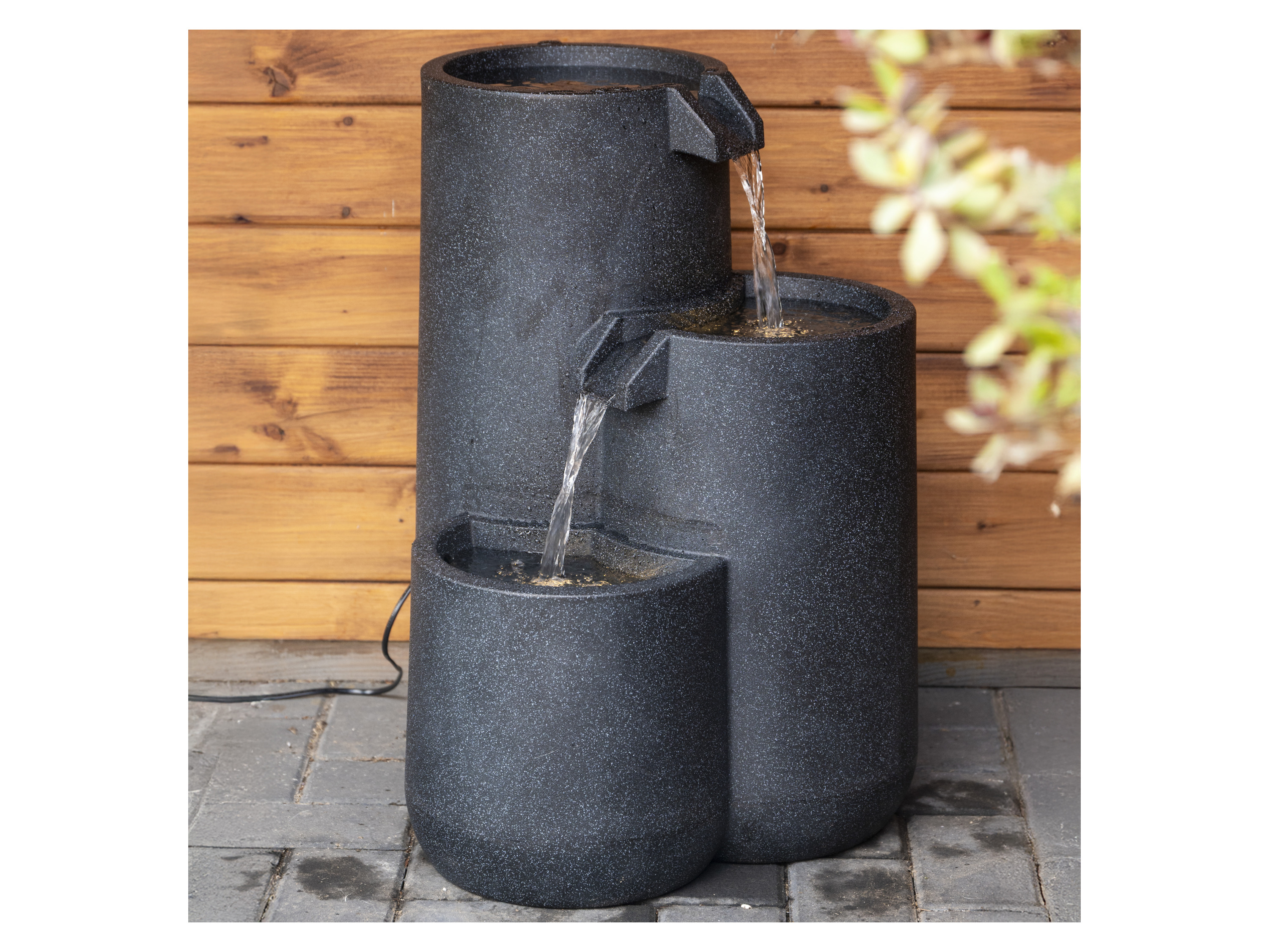DOBAR Gartenbrunnen »Brahma«, 3-stufig mit LED