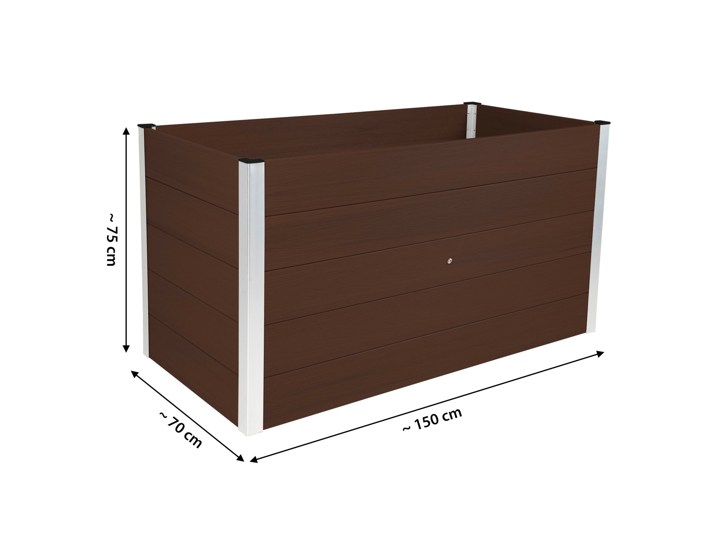 DOBAR XXL Hochbeet (Dunkelbraun) Bild 3