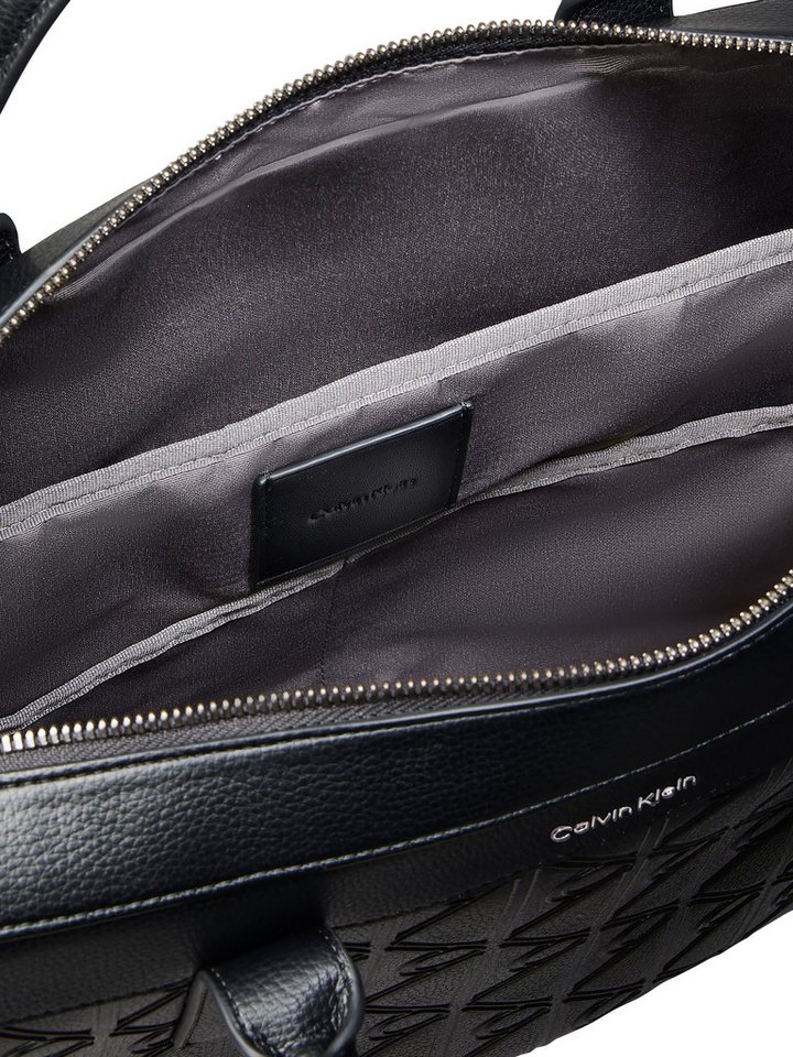 Calvin Klein Aktentasche EMBLEM AOP DEBOSS COMMUTER, Unisex Businesstasche, Laptoptasche mit abnehmbarem Schulterriemen Bild 4