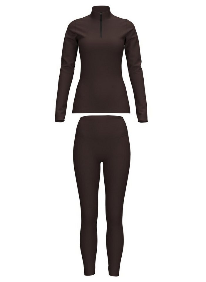 Trigema Jogginganzug TRIGEMA Sport Set aus Longsleeve und Leggings (1-tlg)
