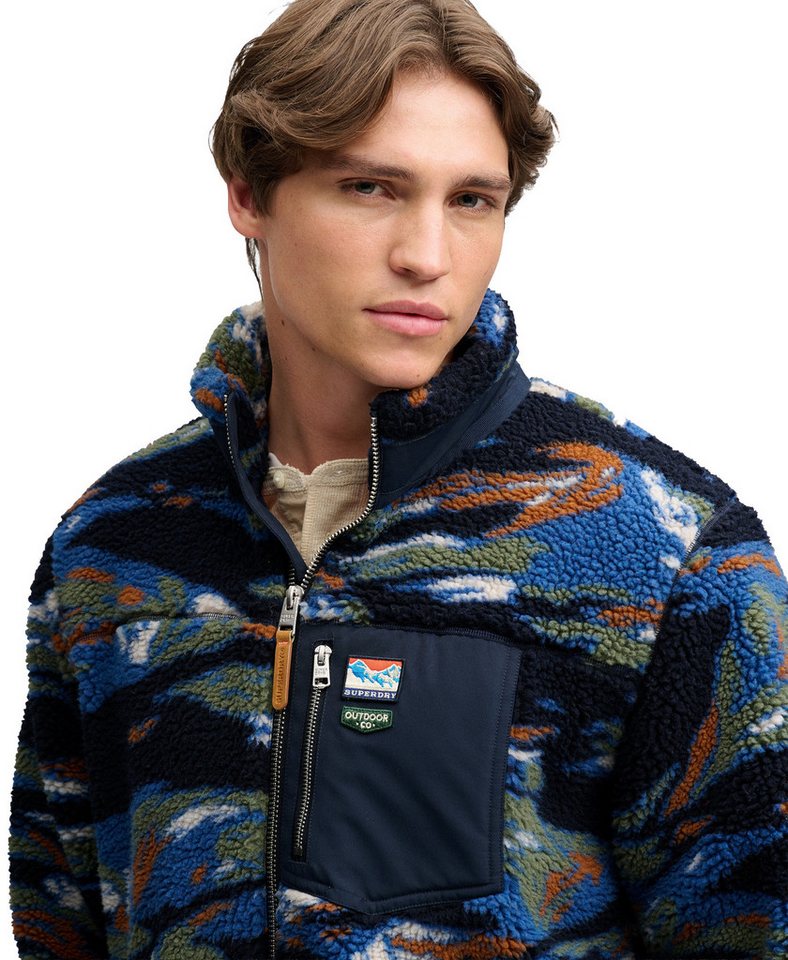 Superdry Motorradjacke Terrain Fleecejacke Atmungsaktiv