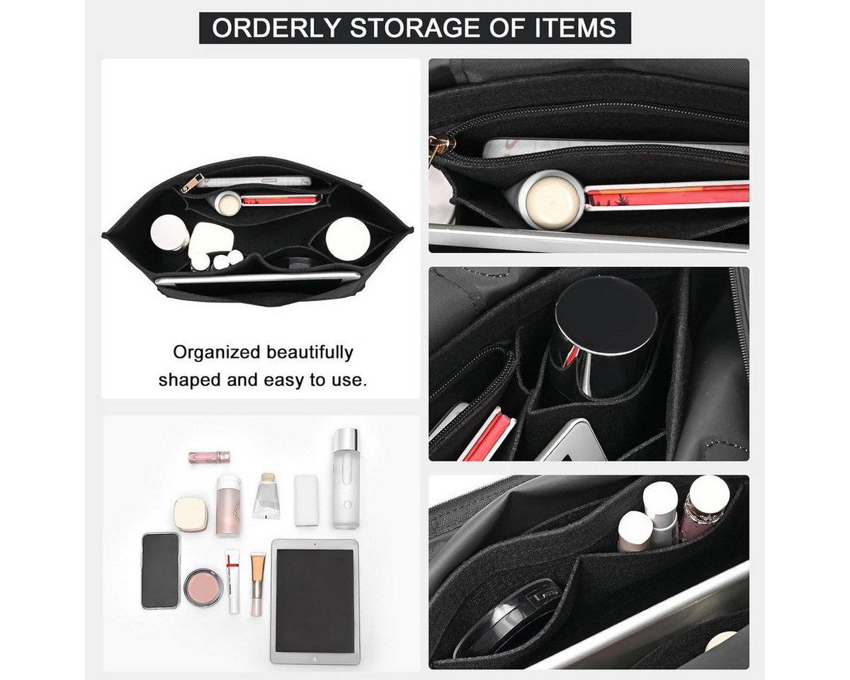 Kraftverdia Aufbewahrungstasche Taschen-Organizer – Bag-in-Bag, kompatibel mit Longchamp & Co.