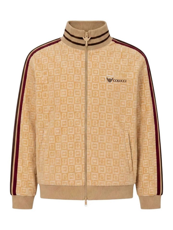 COLUCCI Trainingsjacke Jacke Colucci Velours Checkerboard (1-St) Sportlich-eleganter Look