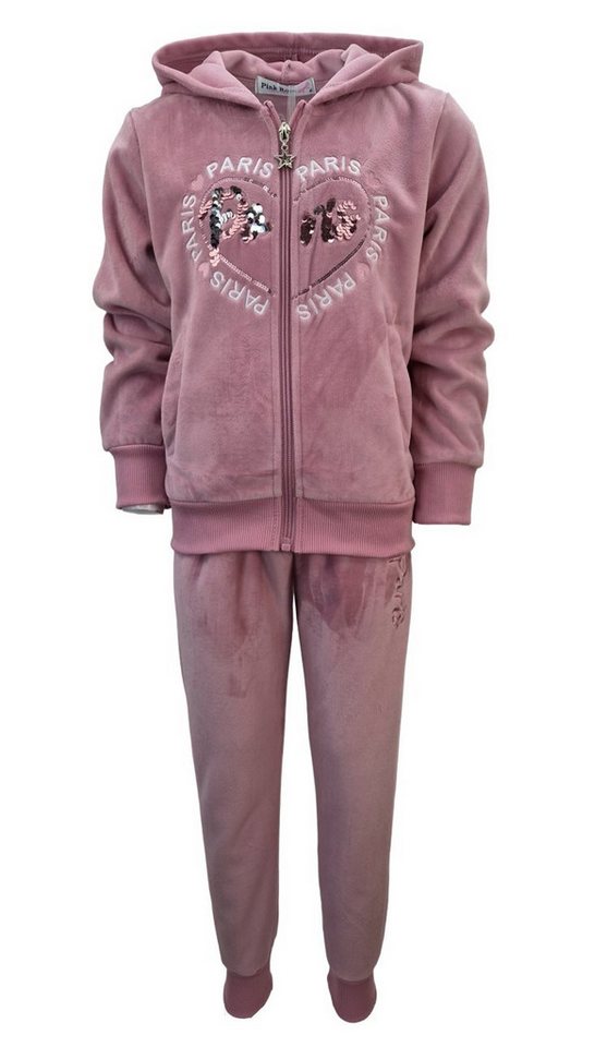 Girls Fashion Sweatanzug Nicki Sweatanzug, Freizeitset, Kapuzen Jacke + Jogginghose, MF505 (Set, Kapuzenjacke und passender Jogginghose)