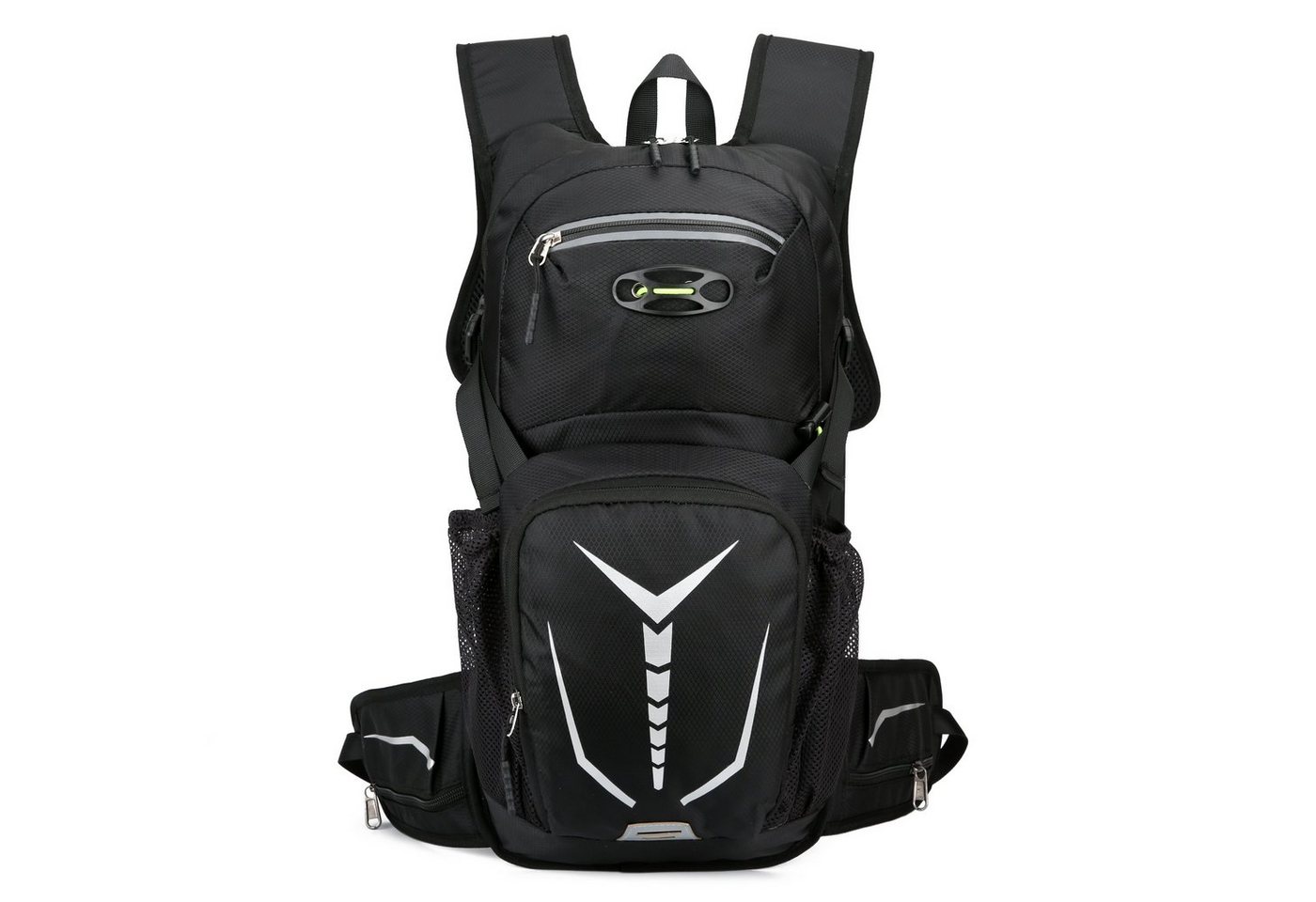 RAIKOU Fahrradrucksack 18L Reflexstreifen Helmabdeckung Trinkrucksack Wasserdicht, Radsport Hydration