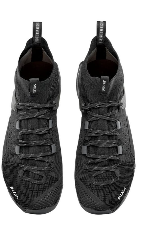 Salewa Wildfire NXT Knit (Zustieg, 3F System) onyxgrau/schwarz/olive Herren Wanderschuh