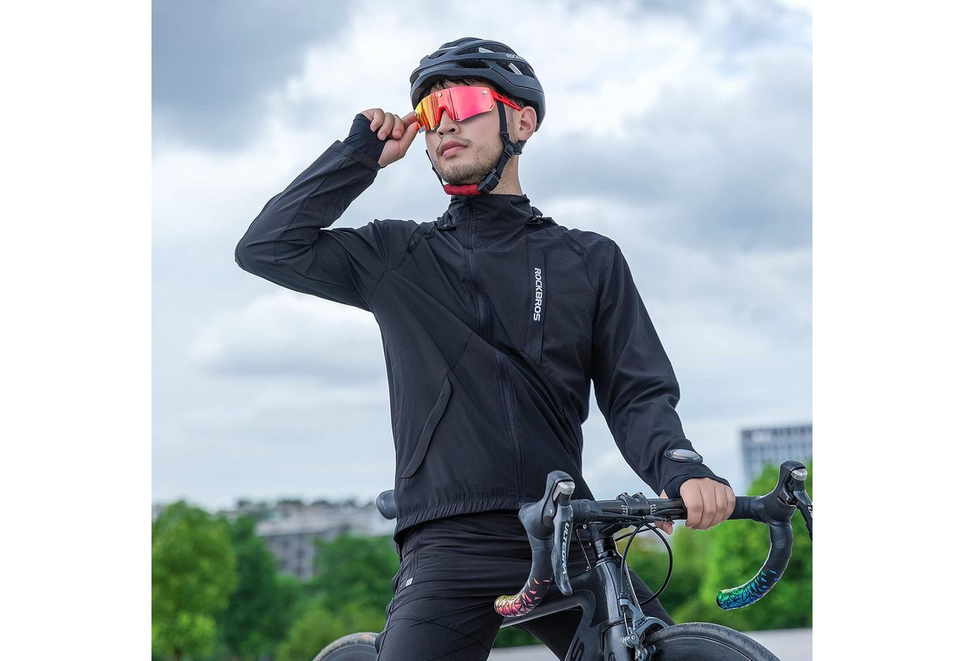 ROCKBROS Fahrradhose Herren Fahrradjacke Elastisch Atmungsaktiv Softshell Bild 2