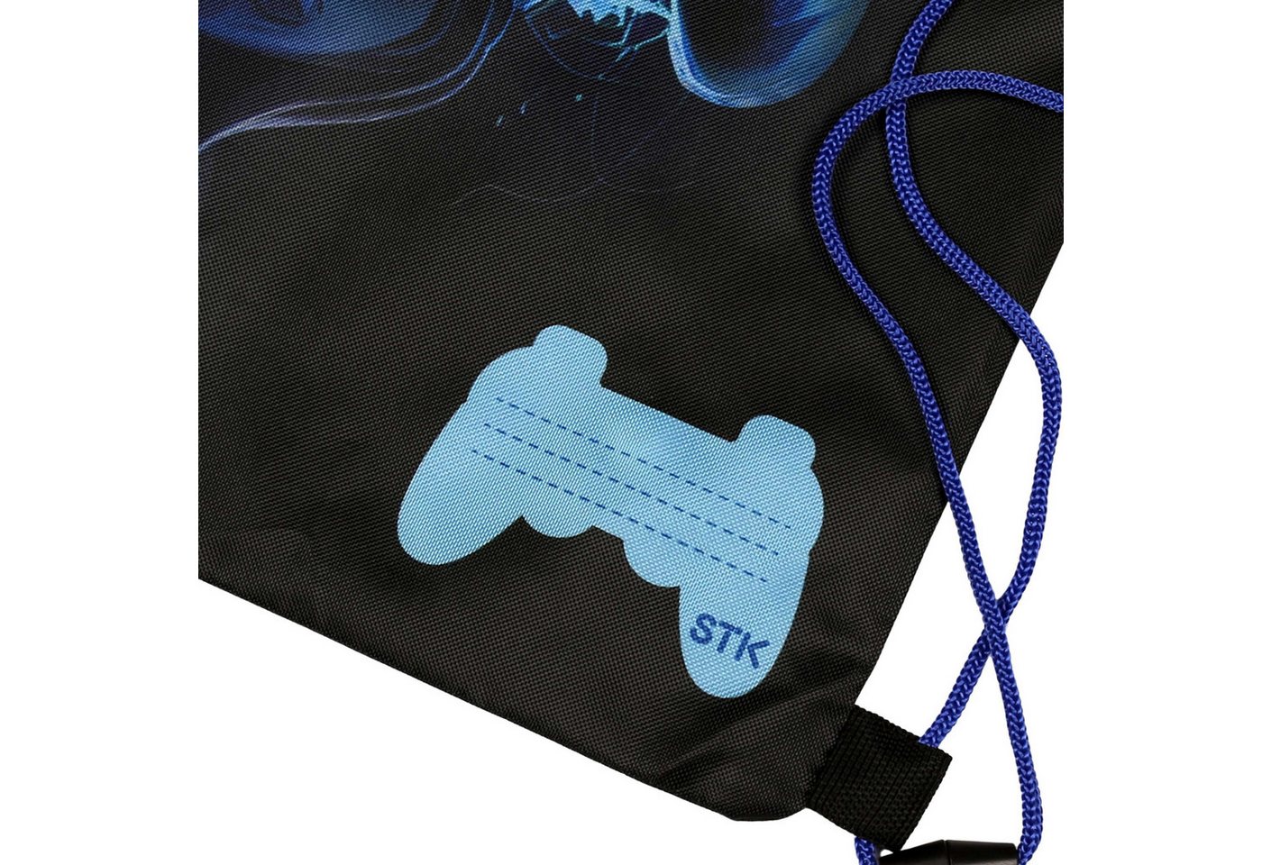 Sarcia.eu Turnbeutel Schwarz-blauer Schuhbeutel Schulumhängetasche für Spieler, 32x38 cm Bild 5