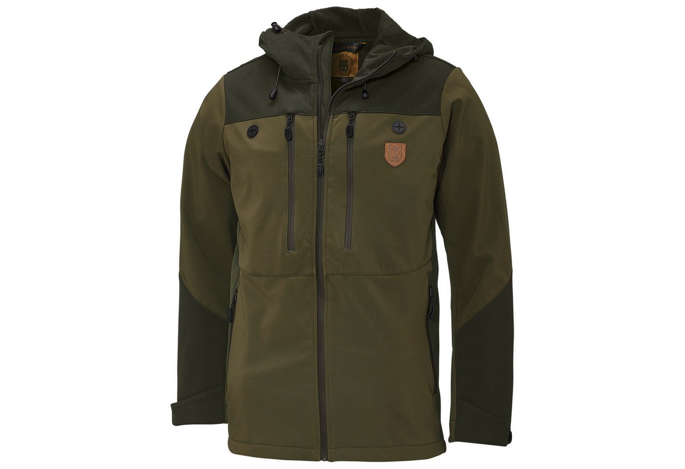 Rensing Outdoorjacke Ash oliv/braun Innenseite mit Waffel-Struktur Bild 5