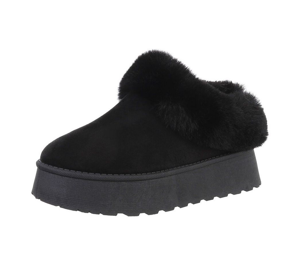 Ital-Design Damen Snowboots Freizeit Snowboots (87531858) Flach Stiefeletten in Schwarz