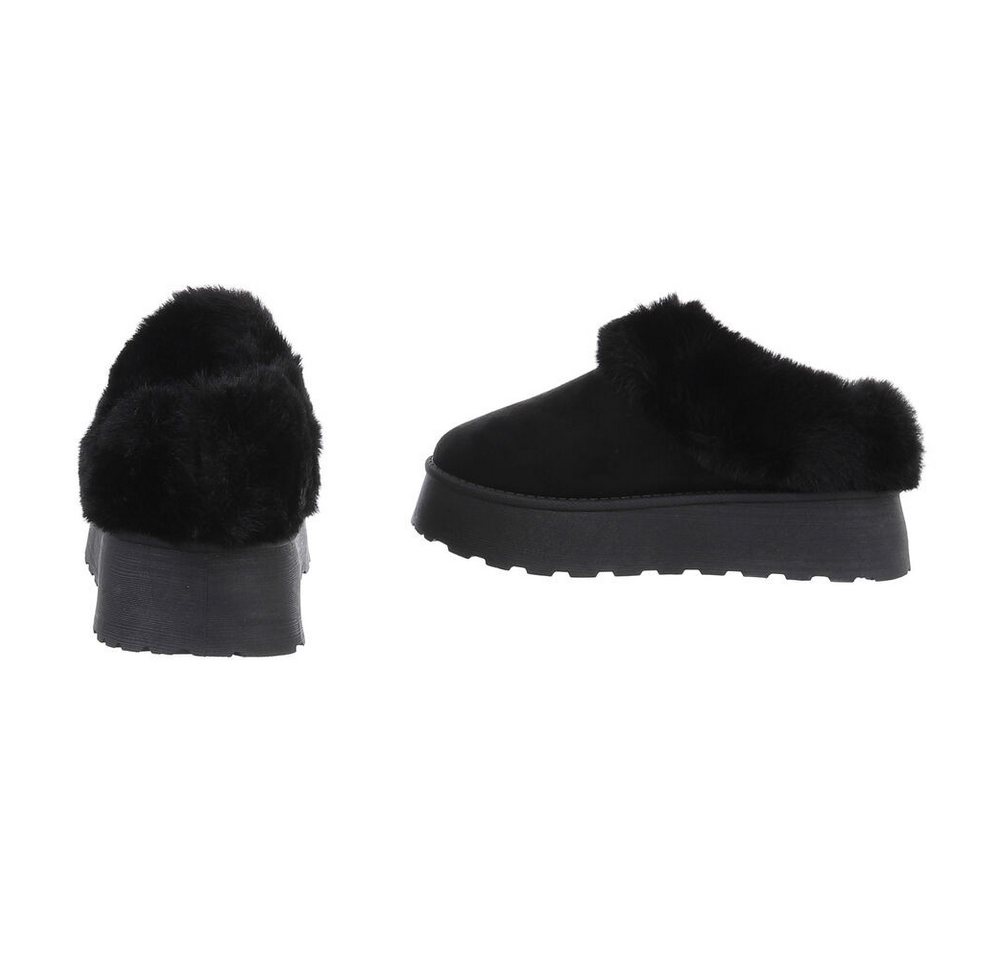 Ital-Design Damen Snowboots Freizeit Snowboots (87531858) Flach Stiefeletten in Schwarz Bild 2