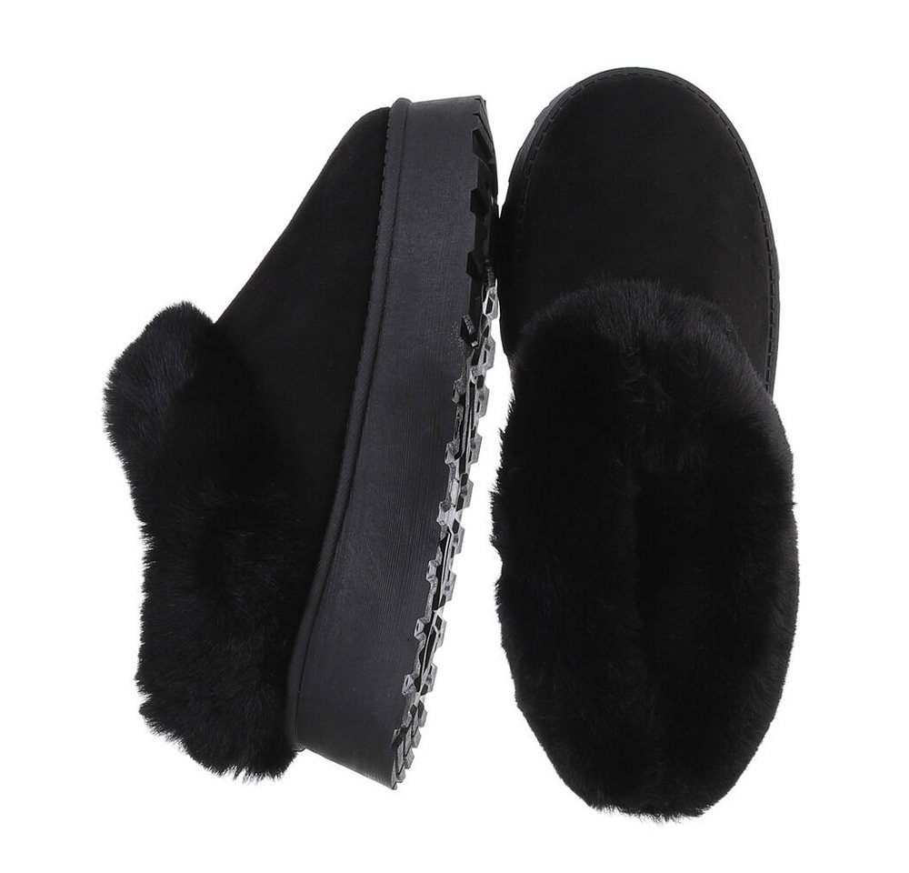 Ital-Design Damen Snowboots Freizeit Snowboots (87531858) Flach Stiefeletten in Schwarz Bild 4