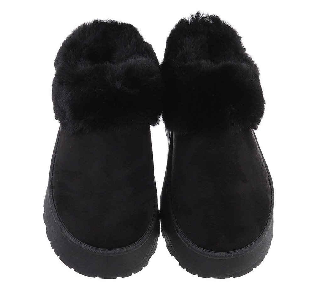 Ital-Design Damen Snowboots Freizeit Snowboots (87531858) Flach Stiefeletten in Schwarz Bild 5