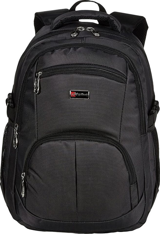 BAG STREET Sportrucksack Bag Street Rucksack grau gepolstert mit (Businessrucksack), Herren Polyester Businessrucksack, Sportrucksack, schwarz ca. 30cm Bild 2