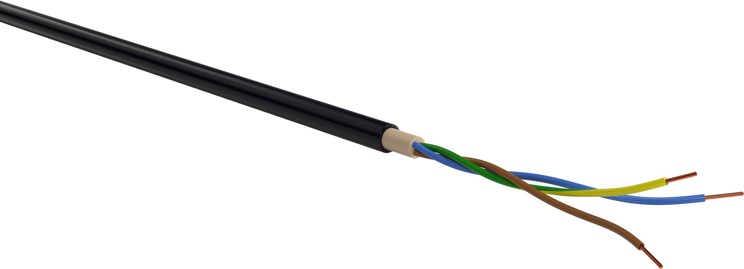 Diverse NYY-J 3x1,5RE Eca Fol.25m Erdkabel 0,6/1KV