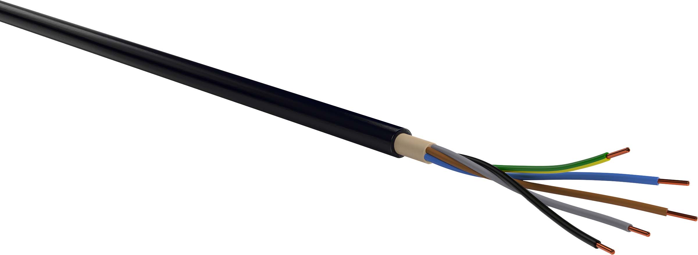 Diverse NYY-J 5x6 RE Eca Fol.25m Erdkabel 0,6/1KV