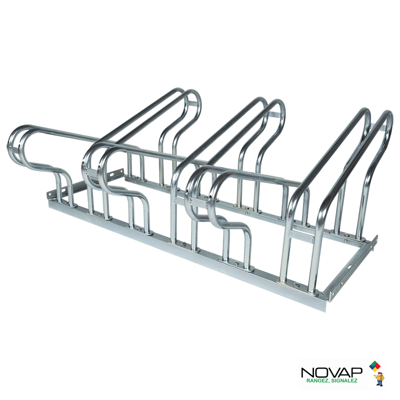 Fahrradständer Für 6 Fahrräder, Zum Aufdübeln Oder An Der Wand Zu Befestigen - 1050 X 385 X 415 Mm - Novap - 6100072