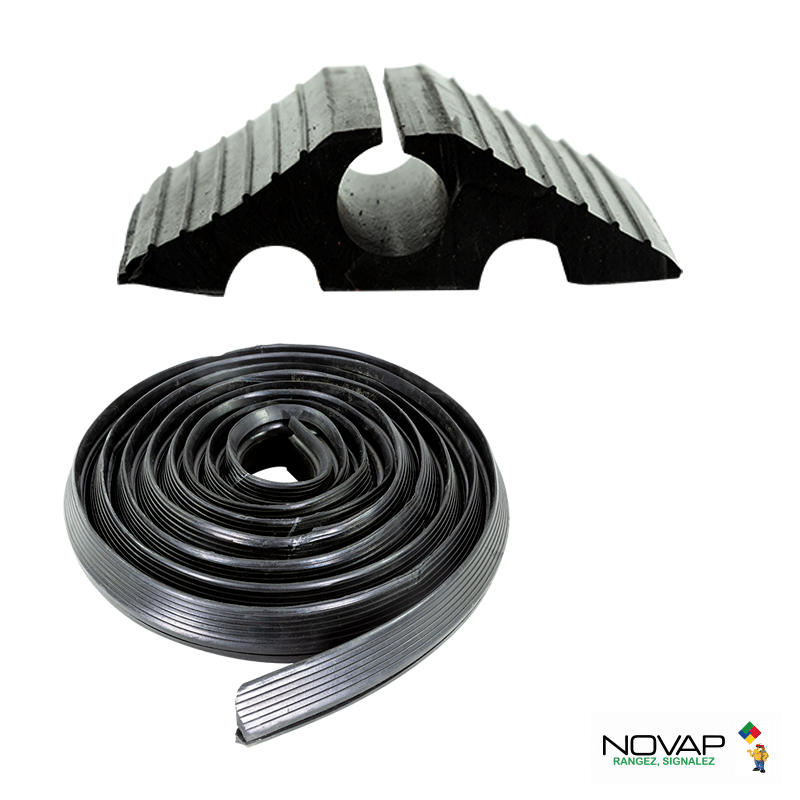 Kabeldurchführung Baustelle, Rolle 9 Meter - 1 Nut Ø 20 Mm - Schwarz - Novap - 6101260