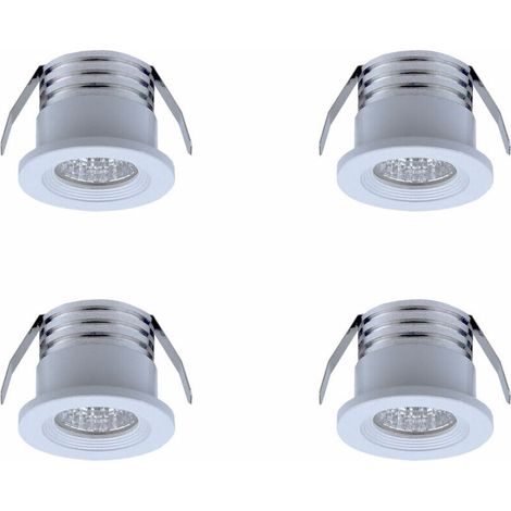 Set Mit 4 Mini-led-einbaustrahlern, 3 W, Warmweißes Licht