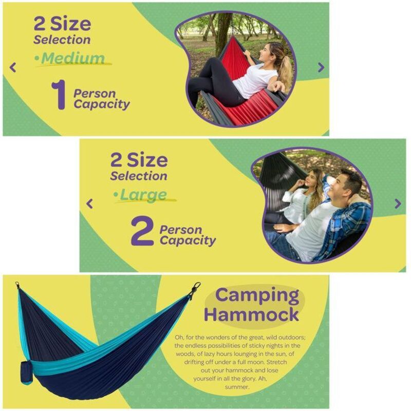 Hängematte Für 2 Personen, Faltbar, Ultraleicht Und Tragbar, Maximale Belastung 350 Kg, Ideal Für Garten, Camping Und Reisen, Grau/schwarz