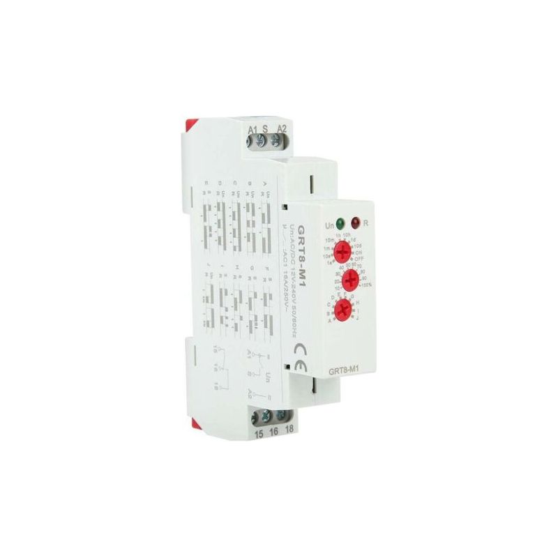 Grt8-m1 Zeitrelais Mit 10 Funktionen, 35-mm-din-schienenmontage, Ac/dc 12–240 V, 50–60 Hz