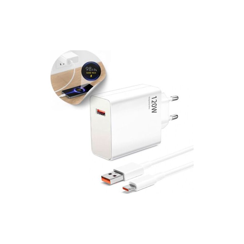 120-w-usb-schnellladegerät Für Xiaomi Redmi Note 14t Pro – 2 M Usb-c-kabel – Ladestrom Bis Zu 6 A – Ultraschnelles Laden Für Redmi Note 13 Pro+