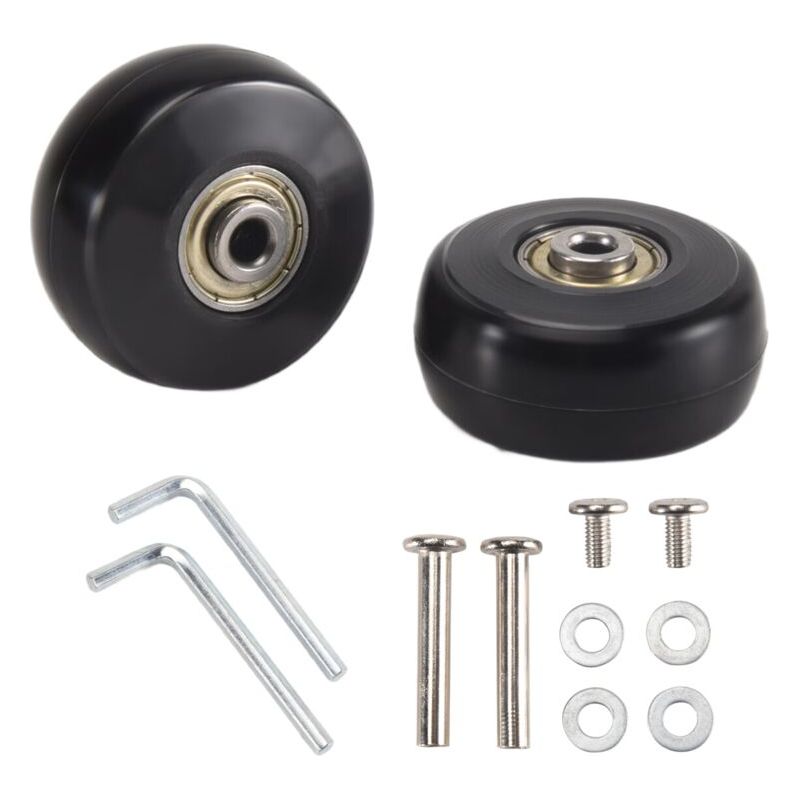 Set Mit 2 Ersatz-kofferrollen, 50 X 24 Mm, Pu-lenkrollen, Stahlkugellager, Reparaturset