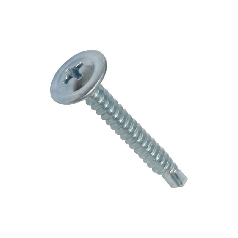 C44742 – 100er-packung – Selbstschneidende Schrauben Für Blech – Mit Großem, Gewölbtem Kopf – Ø 4,2 X 32 Mm – Verzinkter Stahl – Mit Kreuzschlitzkopf – Heimwerkerbedarf – Renovierung