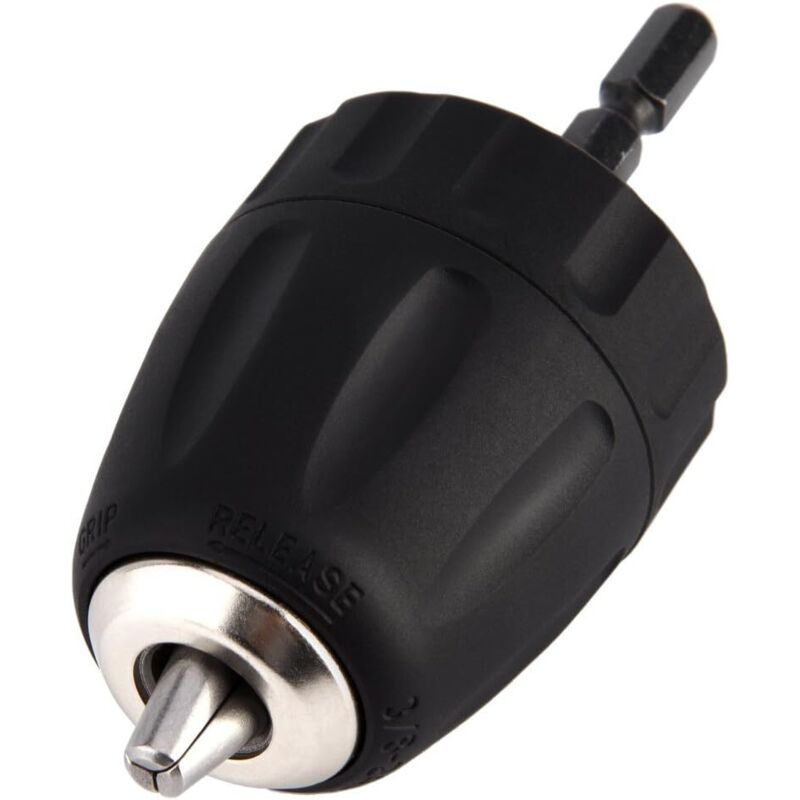 Mandrin Visseuse, 0.8-10mm 3/8"-24unf Mandrin Porte Foret Sans Clé Avec Porte Douille Hexagonale 1/4" Accessoires Pour Perceuse
