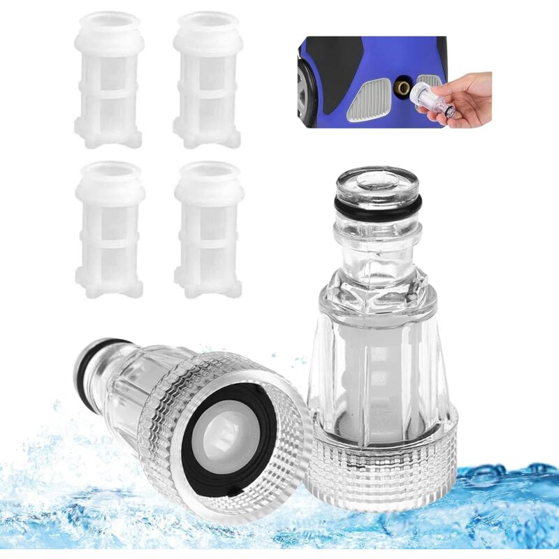 Filtre Eau, 2 Pièces Crepine Pompe, 3/4 Filtre Tuyau Arrosage, Nettoyeur Filtre, Tuyau Filtre Pour Connexion Nettoyeur Haute Pression, Pompe Jardin, Caravane