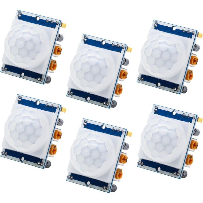 Lot De 6 Modules De Détecteur De Mouvement Pir Infrarouge Compatible Avec Arduino Et Raspberry Pi