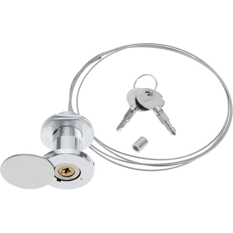 Serrure De Porte Garage D'Urgence Avec Fil D'Acier Et 2 Clés Pour Portes De Volets Roulants Et Serrure De Portes De Garage Remplacement En Cuivre