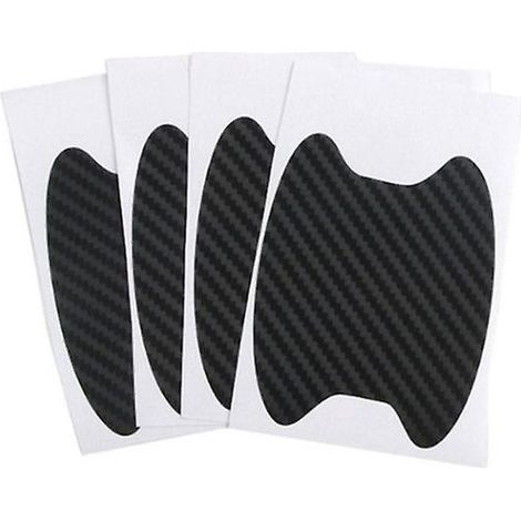 4-piece Car Door Handle Sticker, Carbon Fiber Anti-scratch Car Door Cup Protector, Door Handle Protective Film