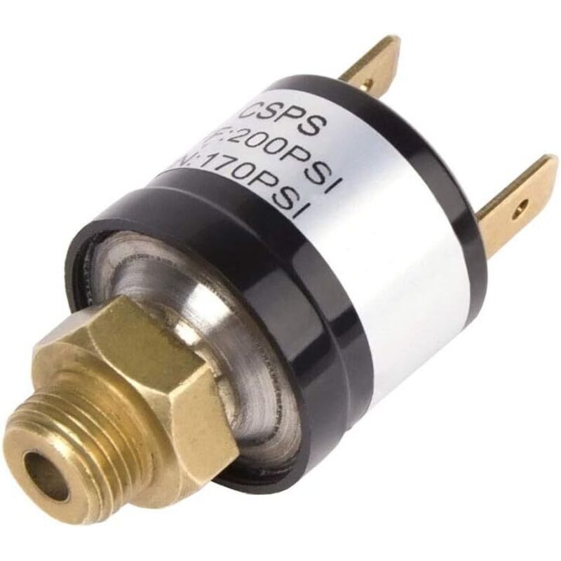 12v À Toute Épreuve 170-200 Psi Interrupteur Pression D'Air De Commande Soupape Commutation Compresseur D'Air Pompe À Corne Voiture Train Régulateur 1/8" Npt