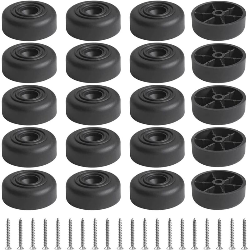 Patins Pour Meubles, 20pcs Patin Antiderapant, Protecteur De Sol Tampon Pour Pieds Des Tables, Chaises, Meubles,pour Protéger Les Sols Des Rayures Et Du Bruit((d36mm H14mm, Noir)