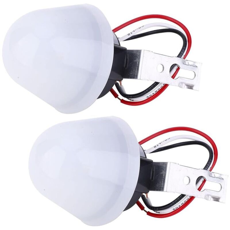 2 Pcs Interrupteur Photoélectrique 12v Dc 10a, Capteur À Cellule Photoélectrique, Interrupteur Marche/arrêt Automatique Pour Éclairage Public, Interrupteur À Capteur Commande Photoélectrique