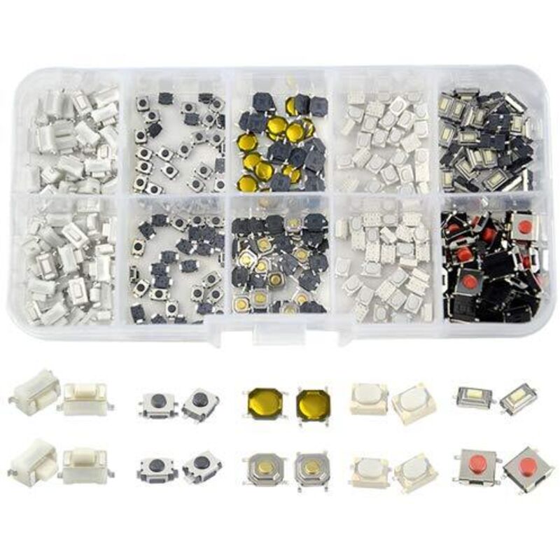 300 Pièces Kit D'Assortiment De Micro-interrupteurs Tactiles Momentanés