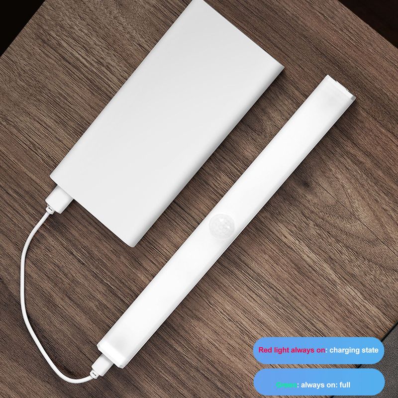 Wiederaufladbarer, Intelligenter Led-lichtstreifen Mit Bewegungssensor Für Schränke Und Garderoben.