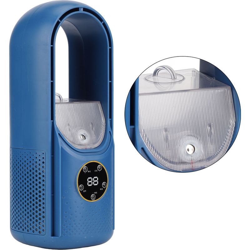 Rotorblattloser Usb-turmventilator Mit Sprühfunktion – Multifunktionaler Luftkühler Für Büro, Zuhause Und Studentenwohnheim.