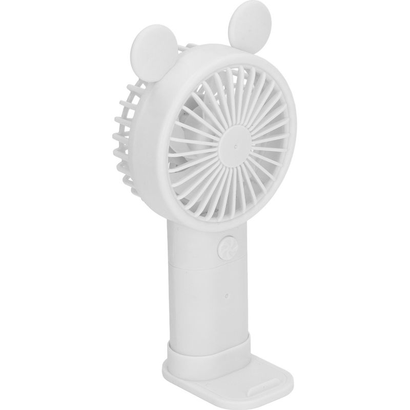 Usb-wiederaufladbarer Mini-taschenventilator, 1200 Mah, Doppelmotor, Tragbar, Weiß