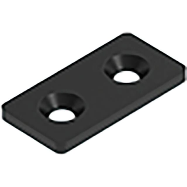 Fath Verbindungsplatte 2-loch Passend Zu Item System Aluprofil Nut 8, Stahl Schwarz