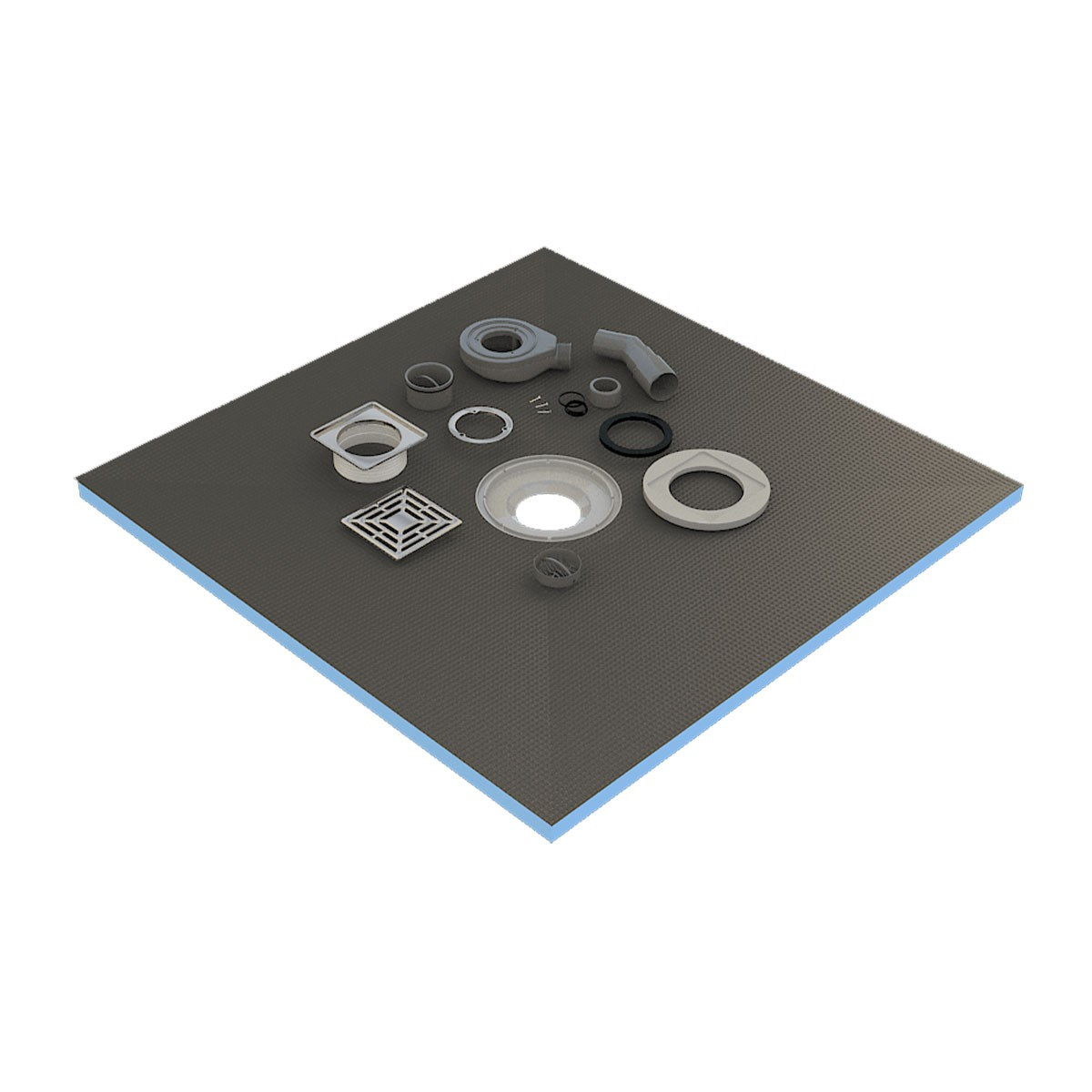80 X 80 X 4 Cm Duschwanne Bereit, Mit Siphon Duschwanne Fliesen