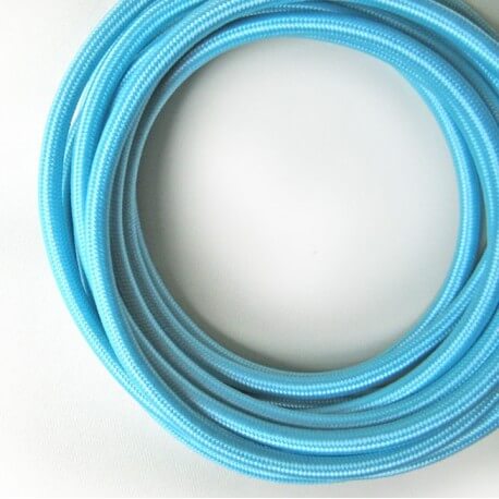 Draht-blau Vintage Retro Stoff-blick 1