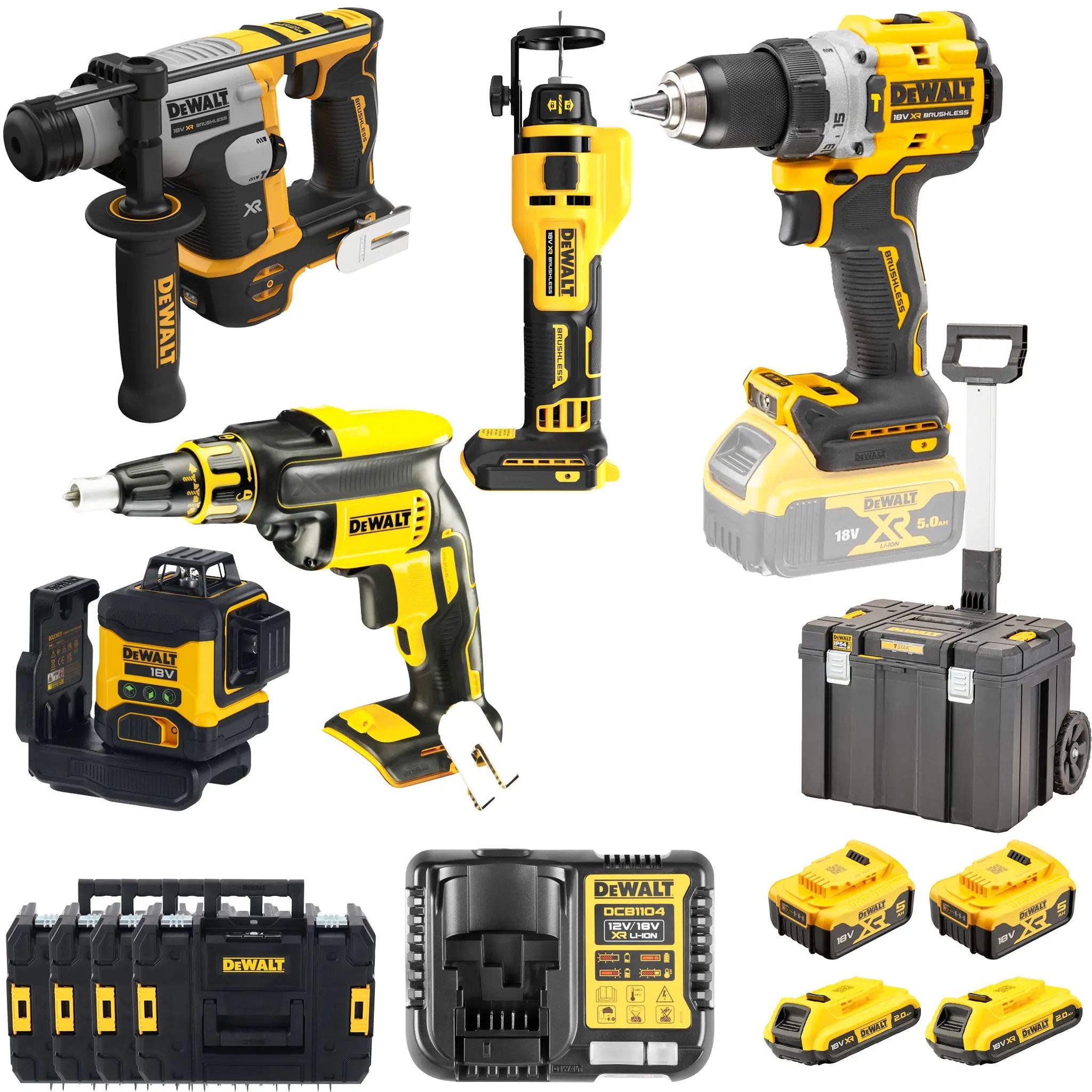 Bausatz Dewalt Dck5008p2d2t-it 18v 5ah
